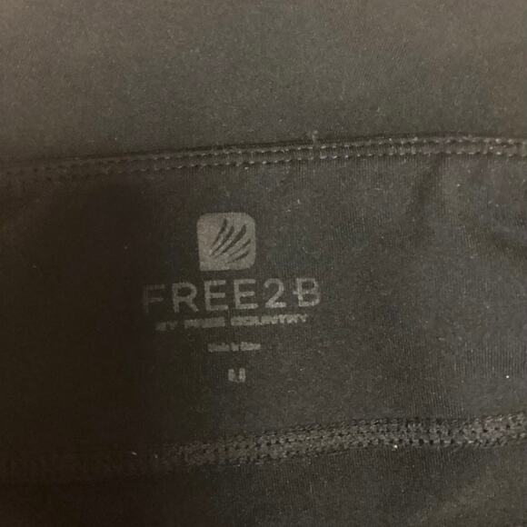 FREE2B Black Low Rise Pull On Stretch Cropped Skinny Casual Leggings Size M - Picture 4 of 5